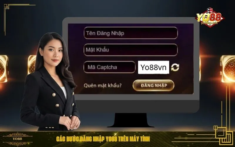 Các bước đăng nhập Yo88 trên máy tính